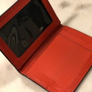 Red Coach bifold wallet